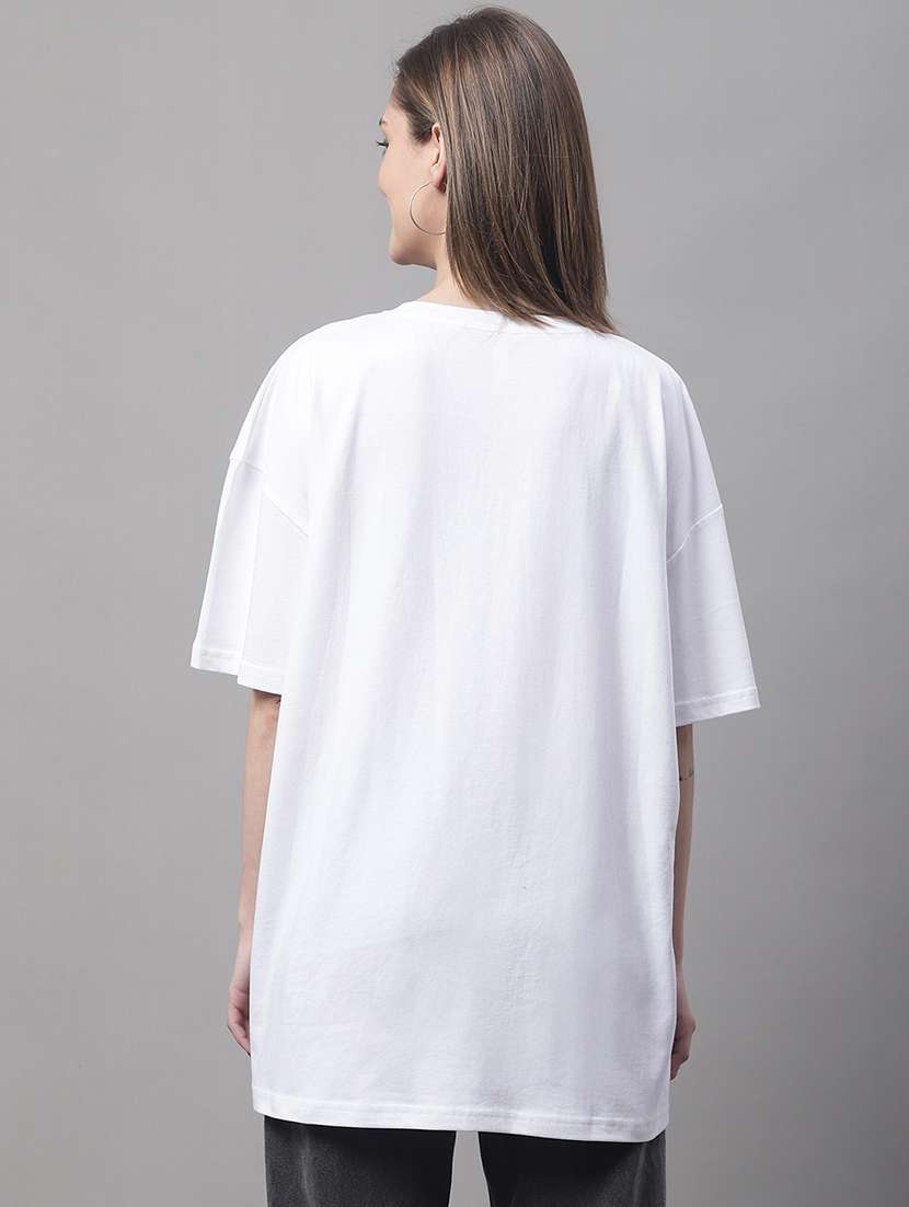 women printed short sleeve oversized t-shirt - 22408655 -  Standard Image - 4