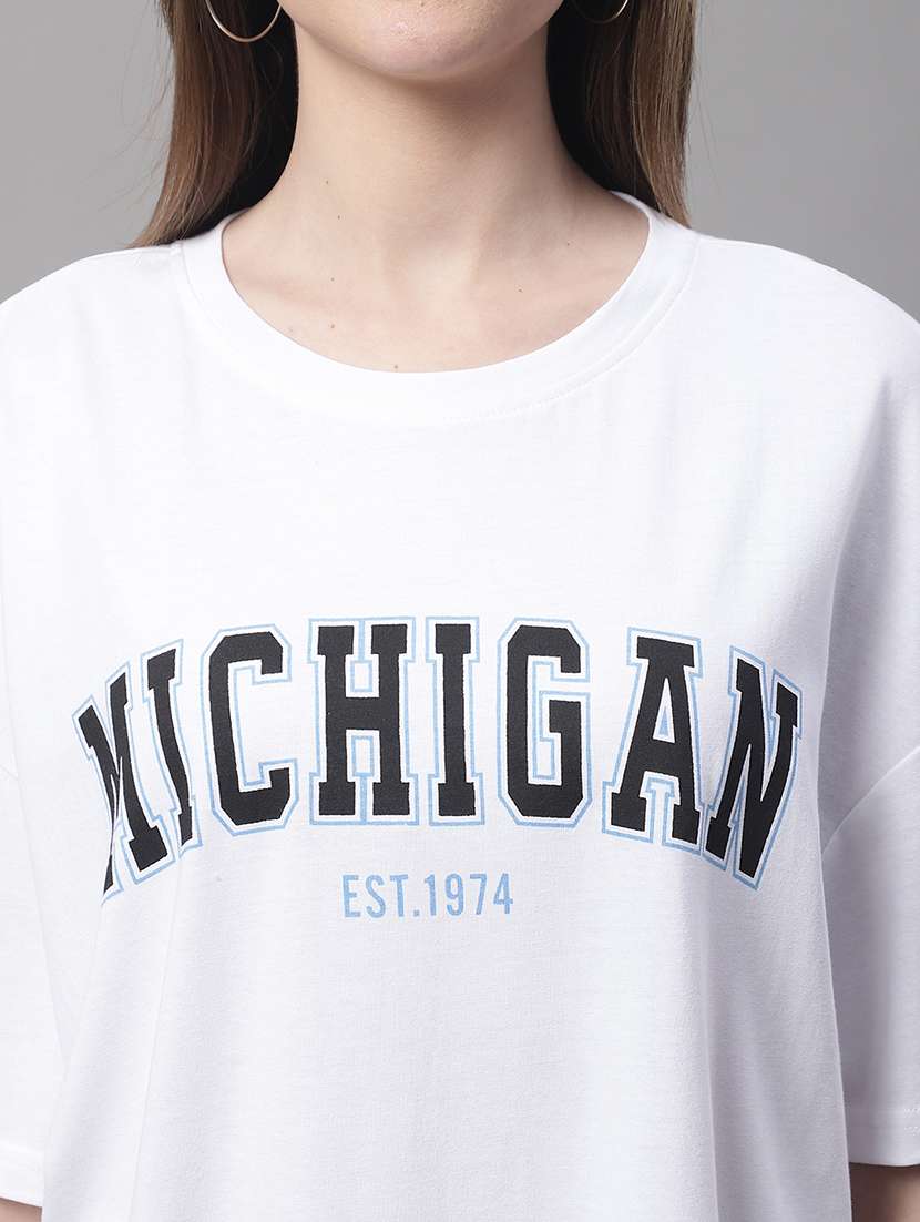women printed short sleeve oversized t-shirt - 22408655 -  Standard Image - 6