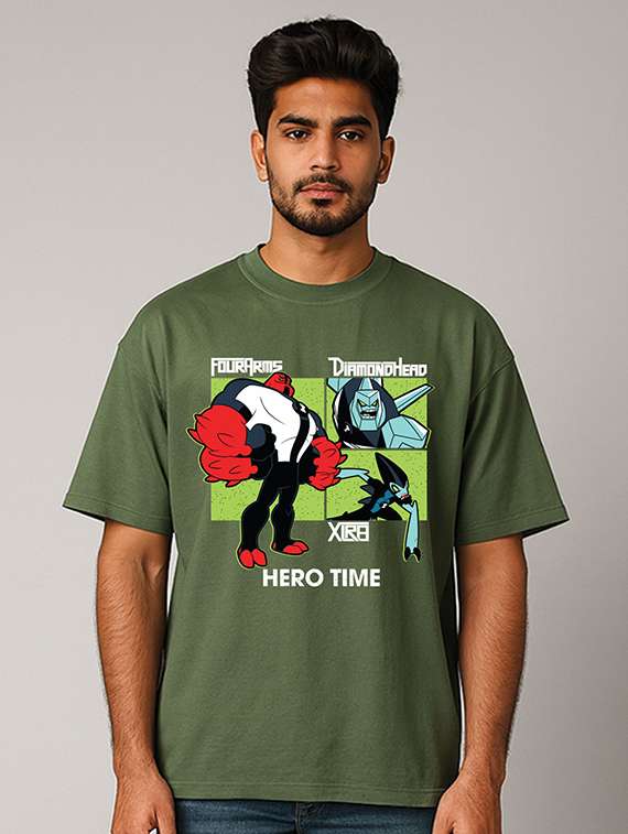men printed short sleeve oversized t-shirt