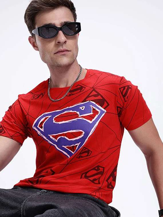 men printed short sleeve slim fit t-shirt
