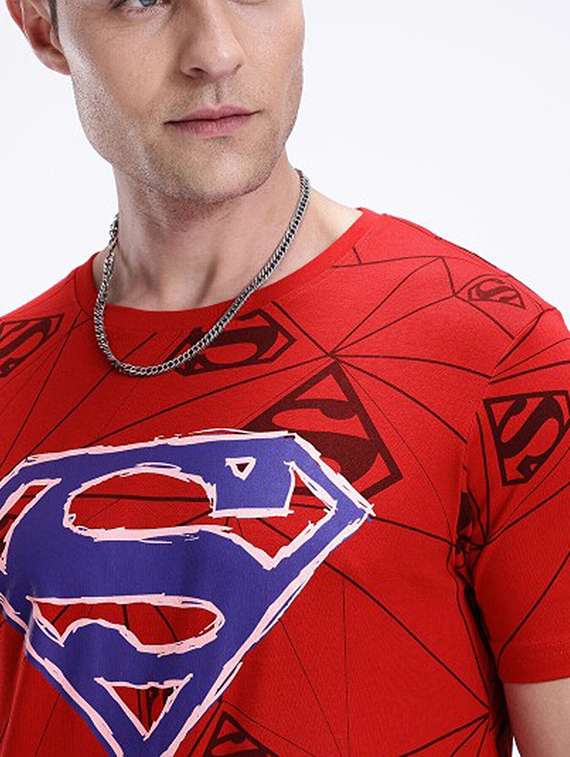 Men Printed Short Sleeve Slim Fit T-shirt - 22408696 -  Standard Image - 1