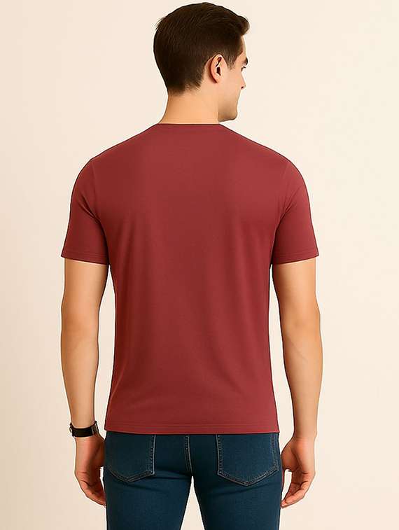 Men Printed Short Sleeve Slim Fit T-shirt - 22408712 -  Standard Image - 1
