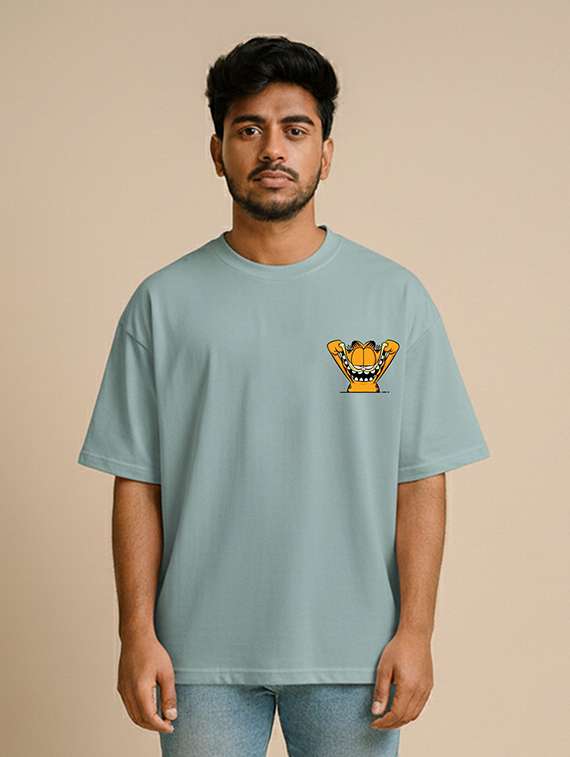 Men Printed Short Sleeve Oversized T-shirt - 22408730 -  Standard Image - 1
