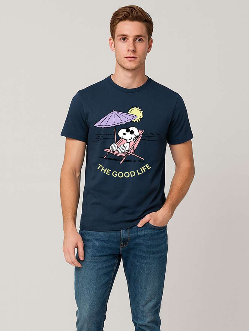 men printed short sleeve regular fit t-shirt - 22408754 -  Standard Image - 1