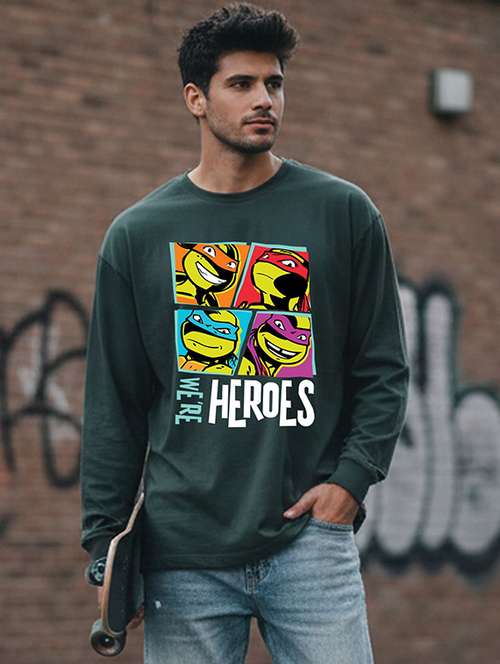 Men Printed Long Sleeve Regular Fit T Shirt