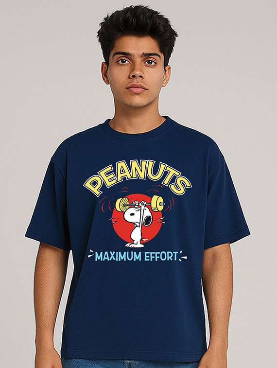 men printed short sleeve oversized t-shirt