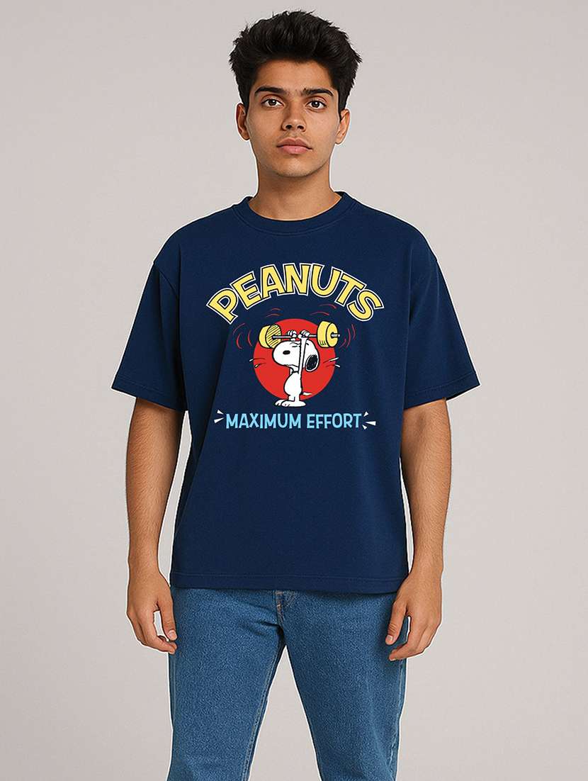 Men Printed Short Sleeve Oversized T-shirt - 22408799 -  Standard Image - 1