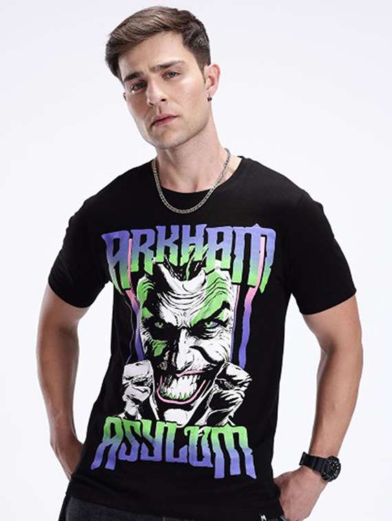 men printed short sleeve slim fit t-shirt