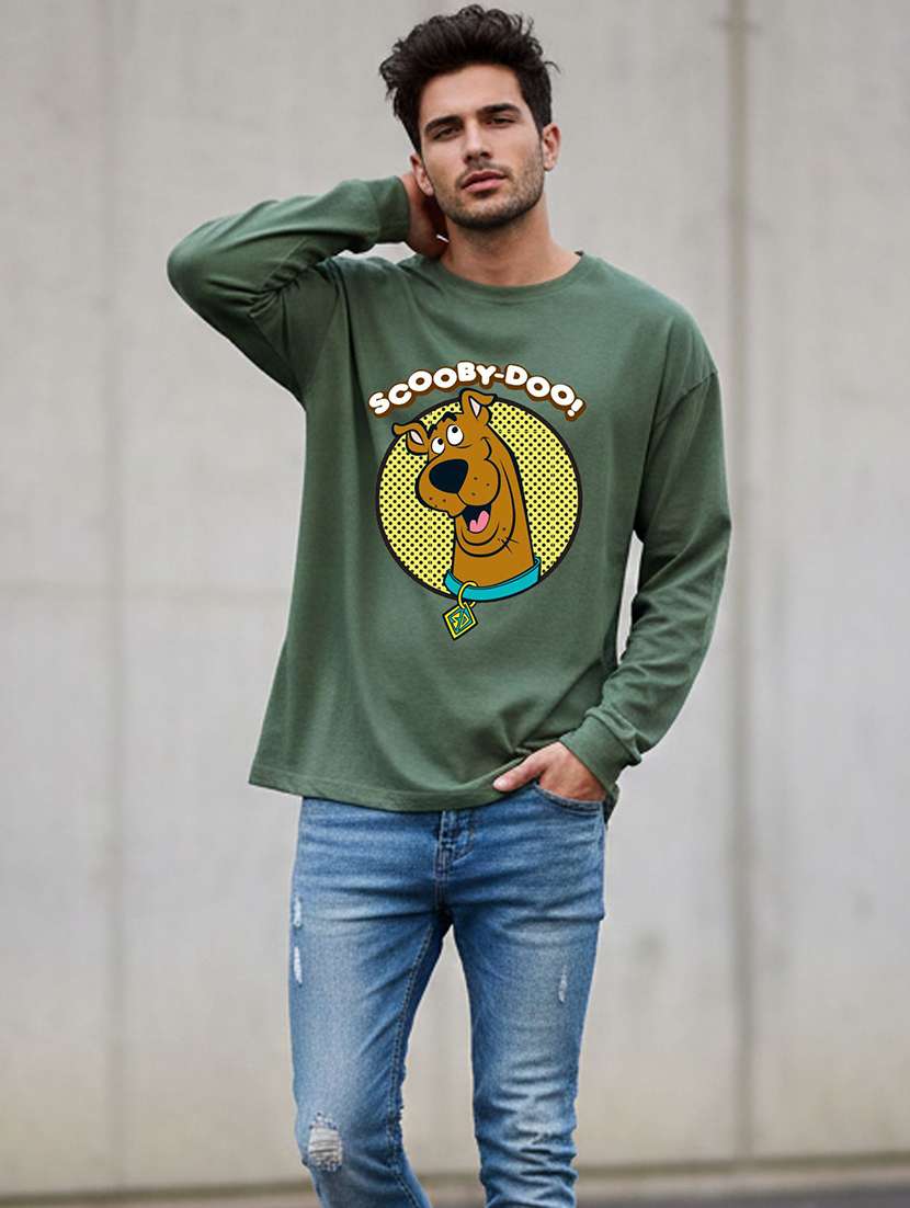 men printed long sleeve regular fit t-shirt - 22408817 -  Standard Image - 1