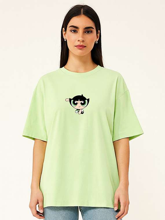 women printed short sleeve oversized t-shirt - 22408847 -  Standard Image - 1
