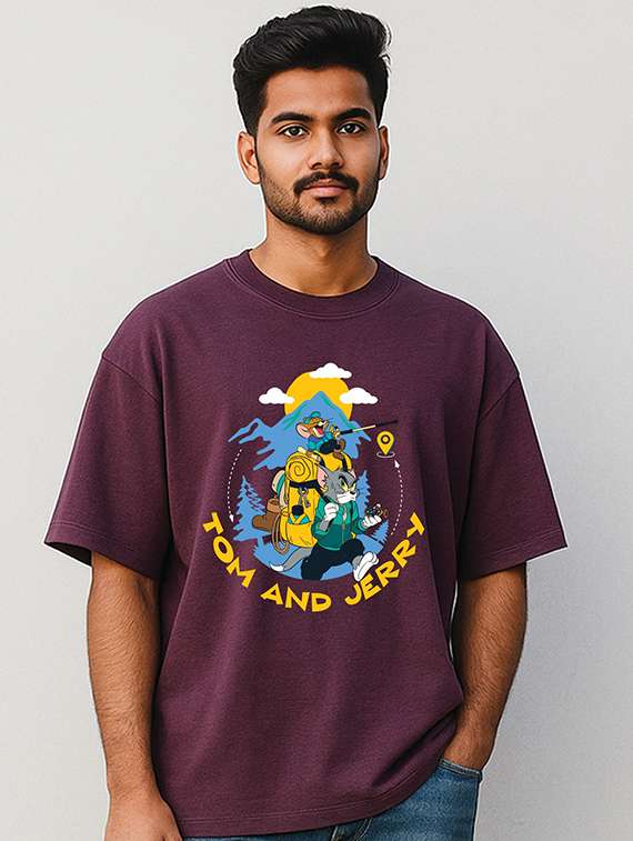 men printed short sleeve oversized t-shirt - 22408874 -  Standard Image - 1