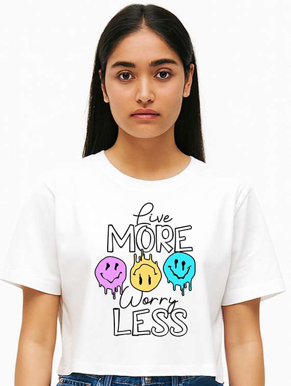 women printed short sleeve crop t-shirt - 22408881 -  Standard Image - 1