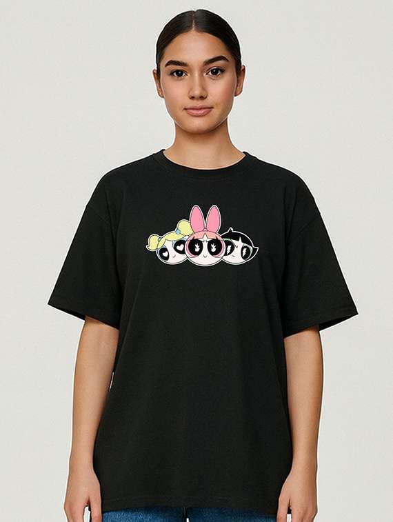 women printed short sleeve oversized t-shirt - 22408885 -  Standard Image - 1