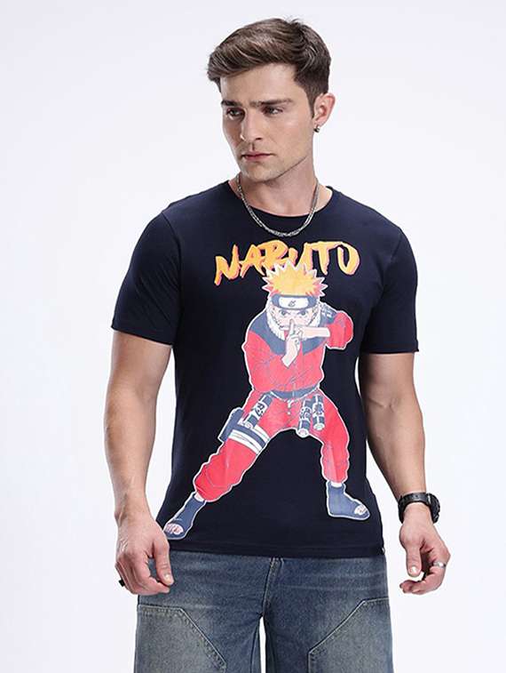 men printed short sleeve regular fit t-shirt