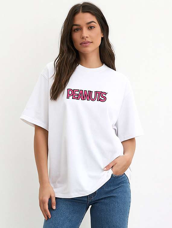 Women Printed Short Sleeve Oversized T-shirt - 22408925 -  Standard Image - 1