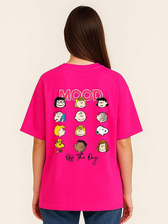 women printed short sleeve oversized t-shirt