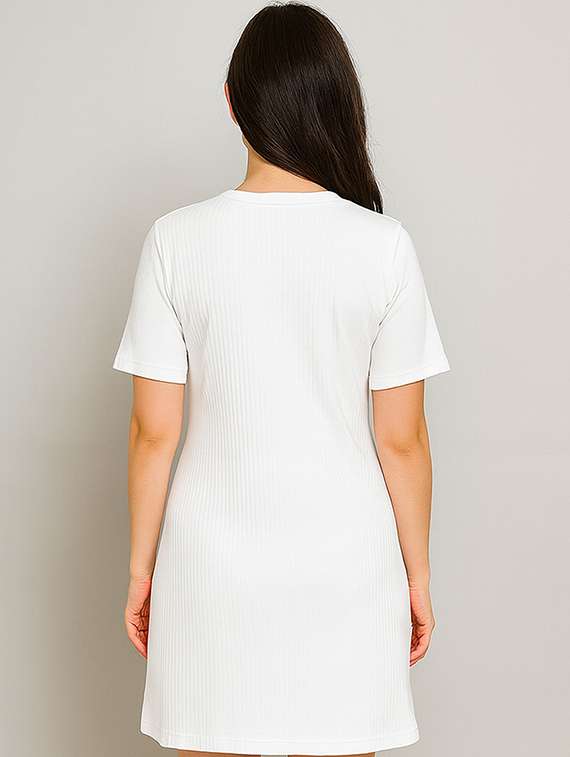 women printed short sleeve t-shirt dress - 22408939 -  Standard Image - 1