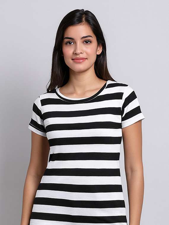 women striped short sleeve t-shirt - 22408969 -  Standard Image - 1