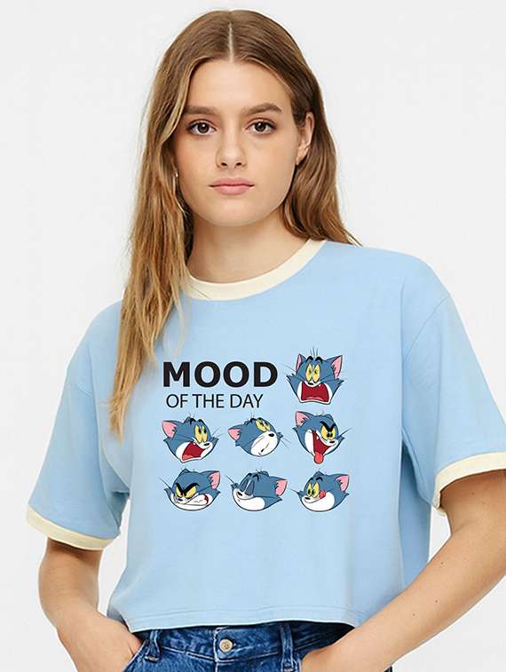 women printed short sleeve crop t-shirt - 22408983 -  Standard Image - 1