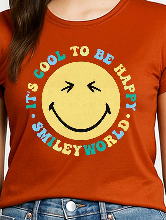 Women Printed Short Sleeve T-shirt - 22408994 -  Standard Image - 1