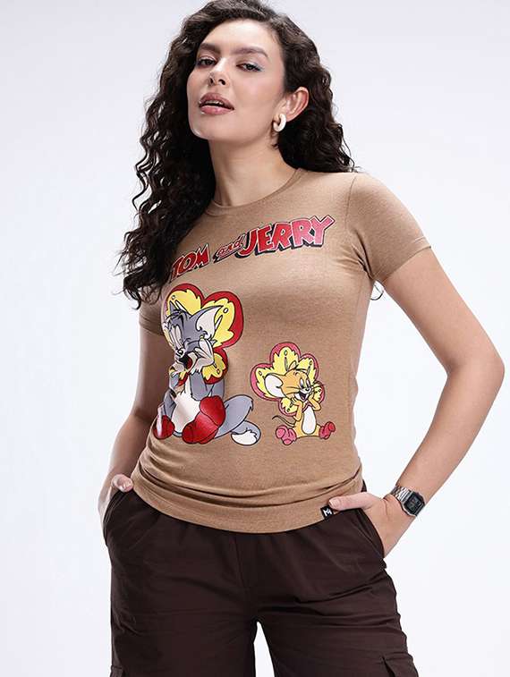 women printed short sleeve t-shirt - 22409029 -  Standard Image - 1