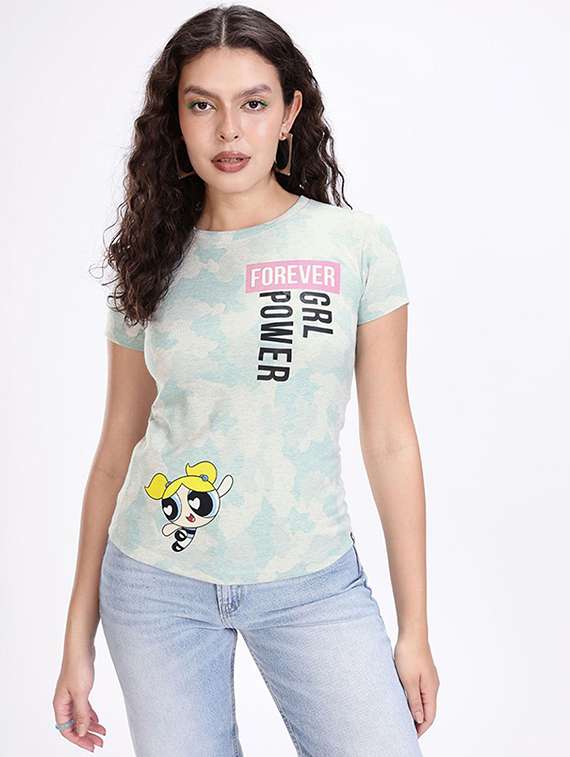 women printed short sleeve t-shirt - 22409052 -  Standard Image - 1
