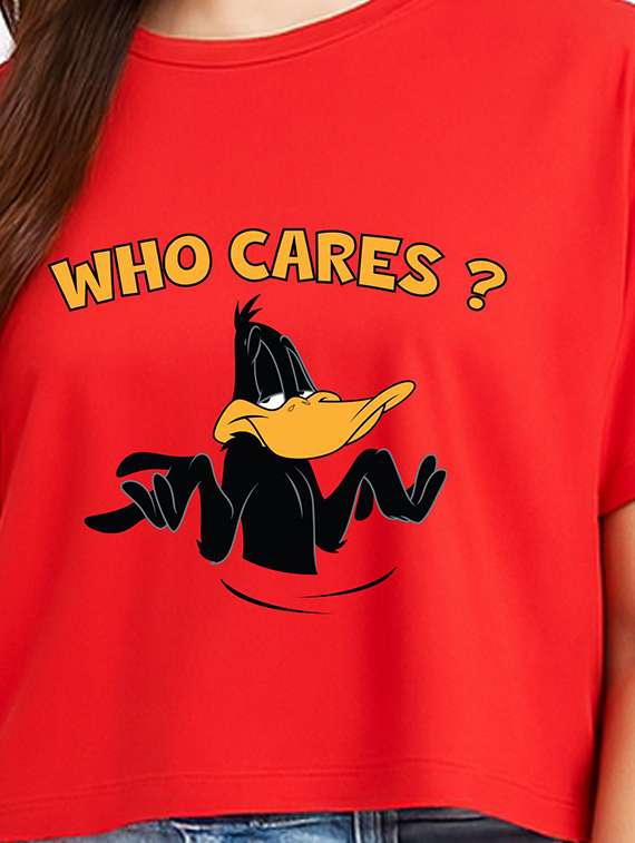 women printed short sleeve crop t-shirt - 22409145 -  Standard Image - 1