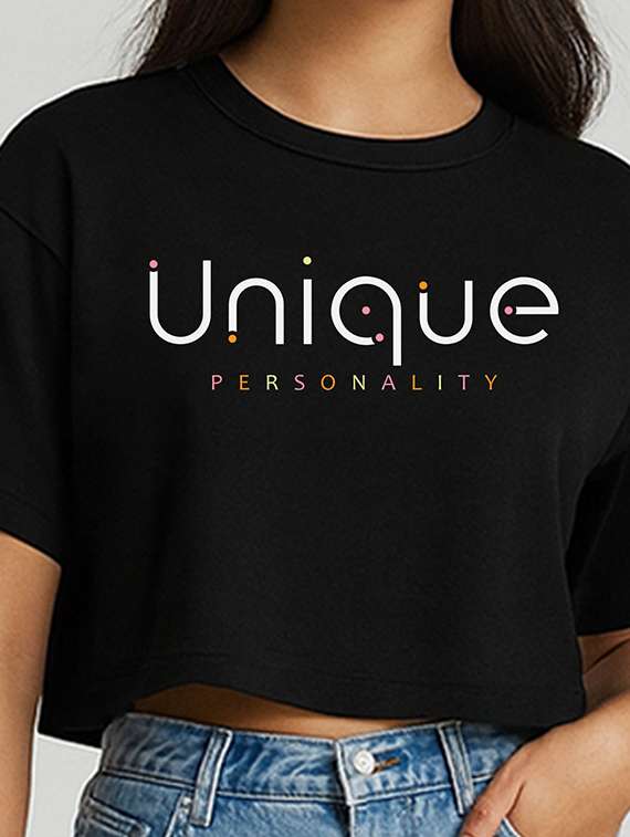 women printed short sleeve crop t-shirt - 22409150 -  Standard Image - 1