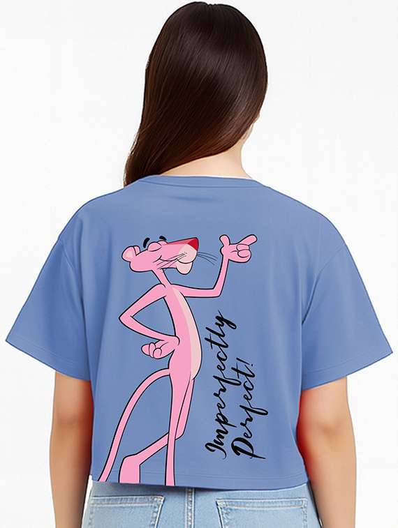 women printed short sleeve crop t-shirt