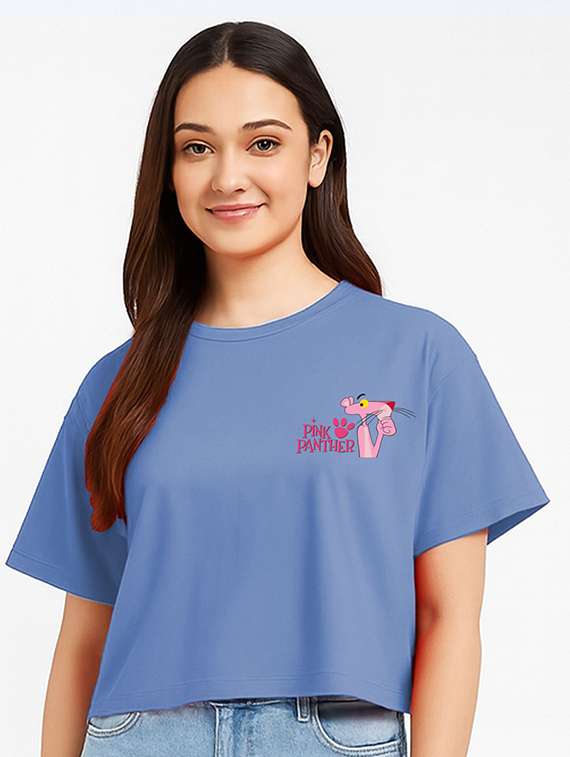 women printed short sleeve crop t-shirt - 22409215 -  Standard Image - 1