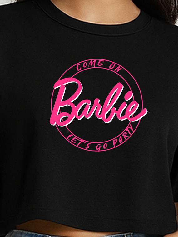 women printed short sleeve crop t-shirt - 22409228 -  Standard Image - 1