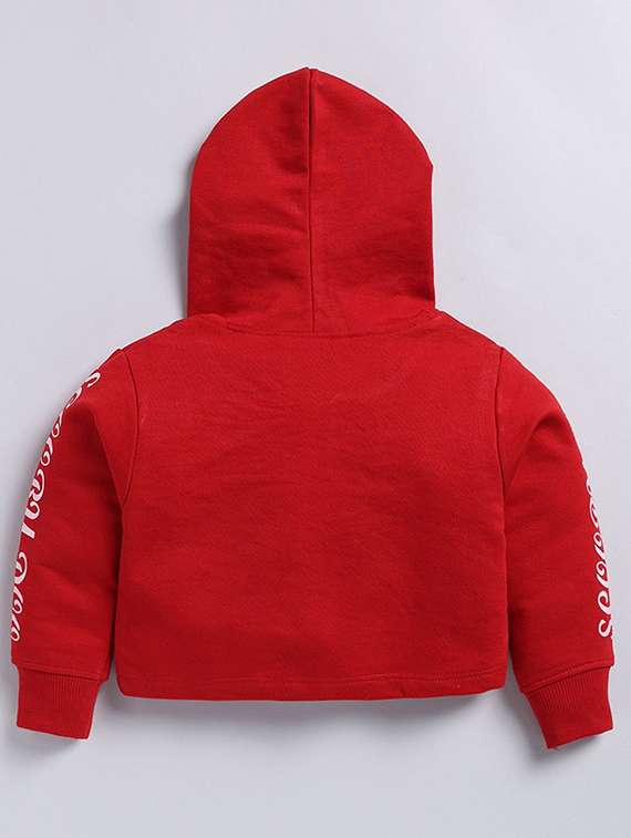 girls printed long sleeve hooded sweatshirt - 22409316 -  Standard Image - 1