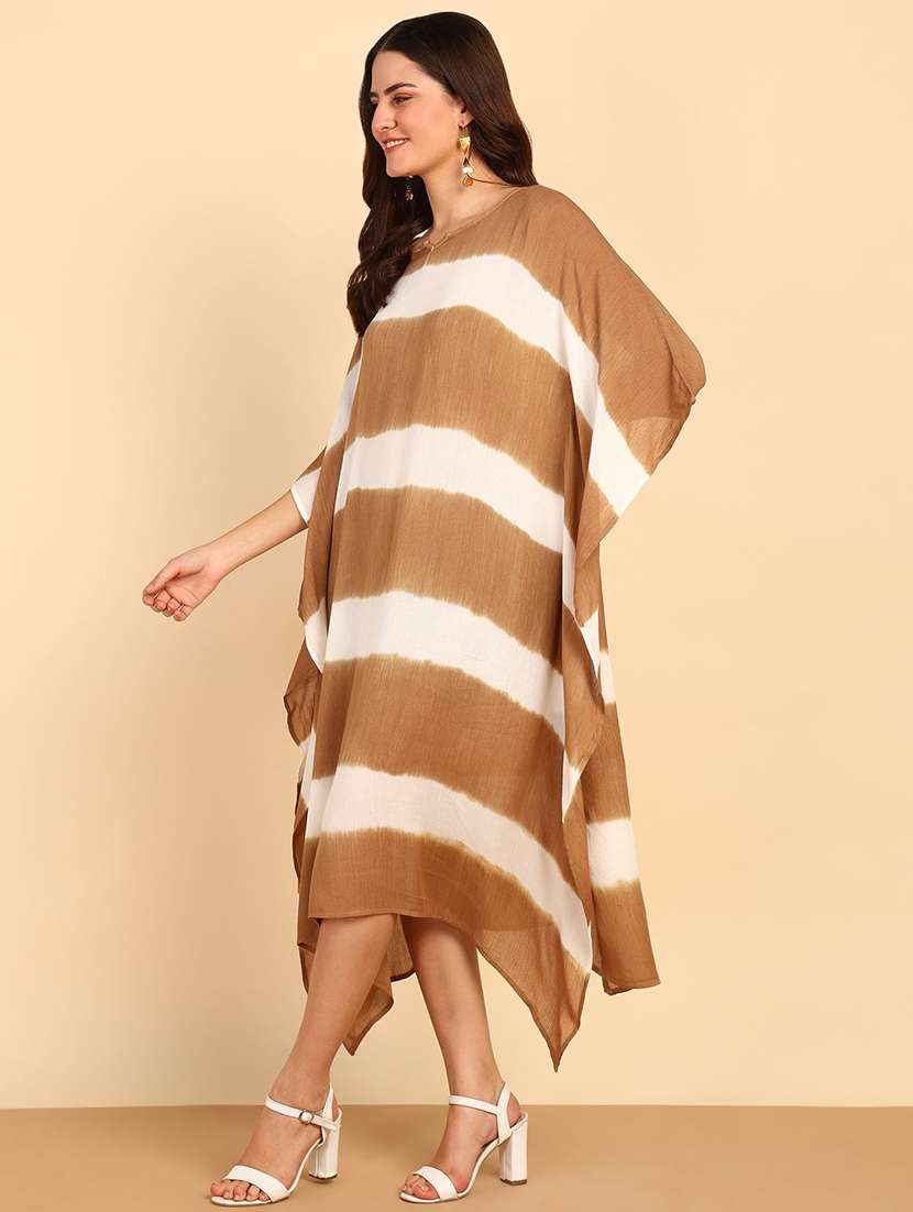 striped kaftan dress with relaxed fit - 22409354 -  Standard Image - 4