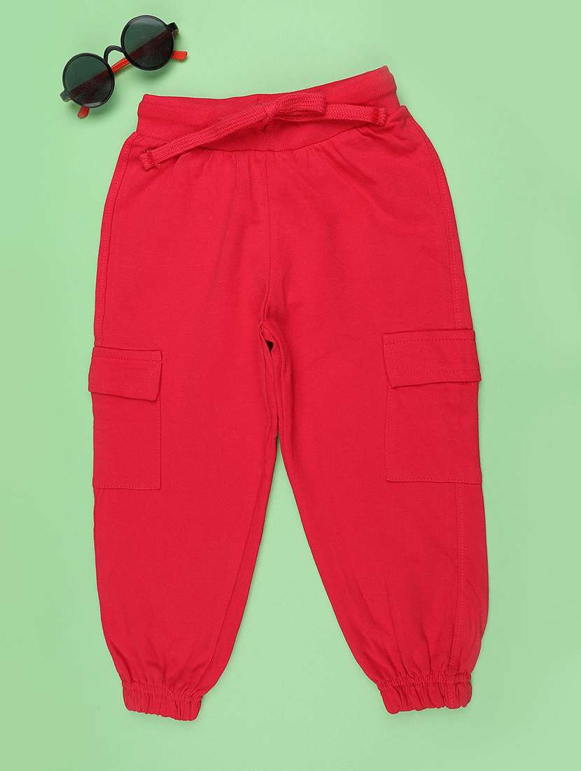 girls plain mid rise regular fit jogger - 22410616 -  Standard Image - 1