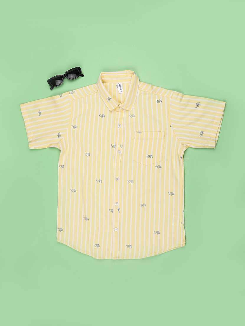 boys printed short sleeves collared shirt - 22410652 -  Standard Image - 1