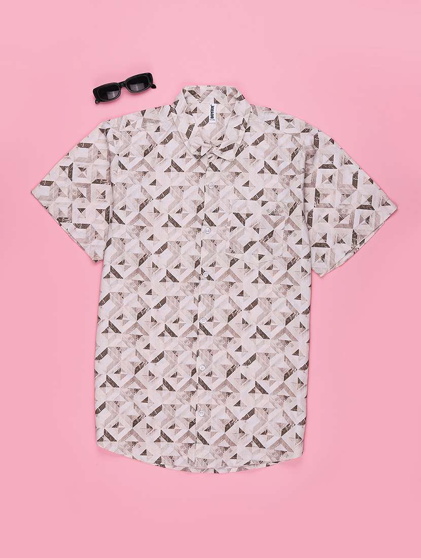 boys printed collared regular shirt - 22410659 -  Standard Image - 1