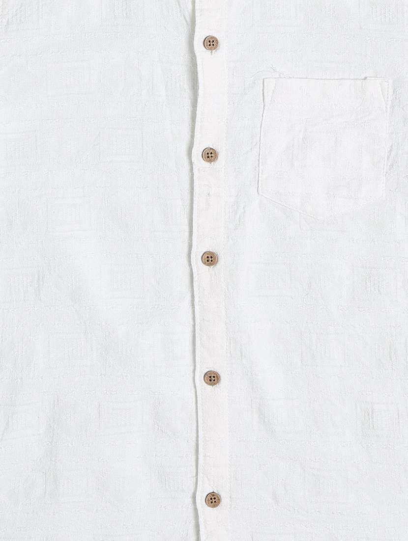 boys self deisgn collared regular shirt - 22410666 -  Standard Image - 4