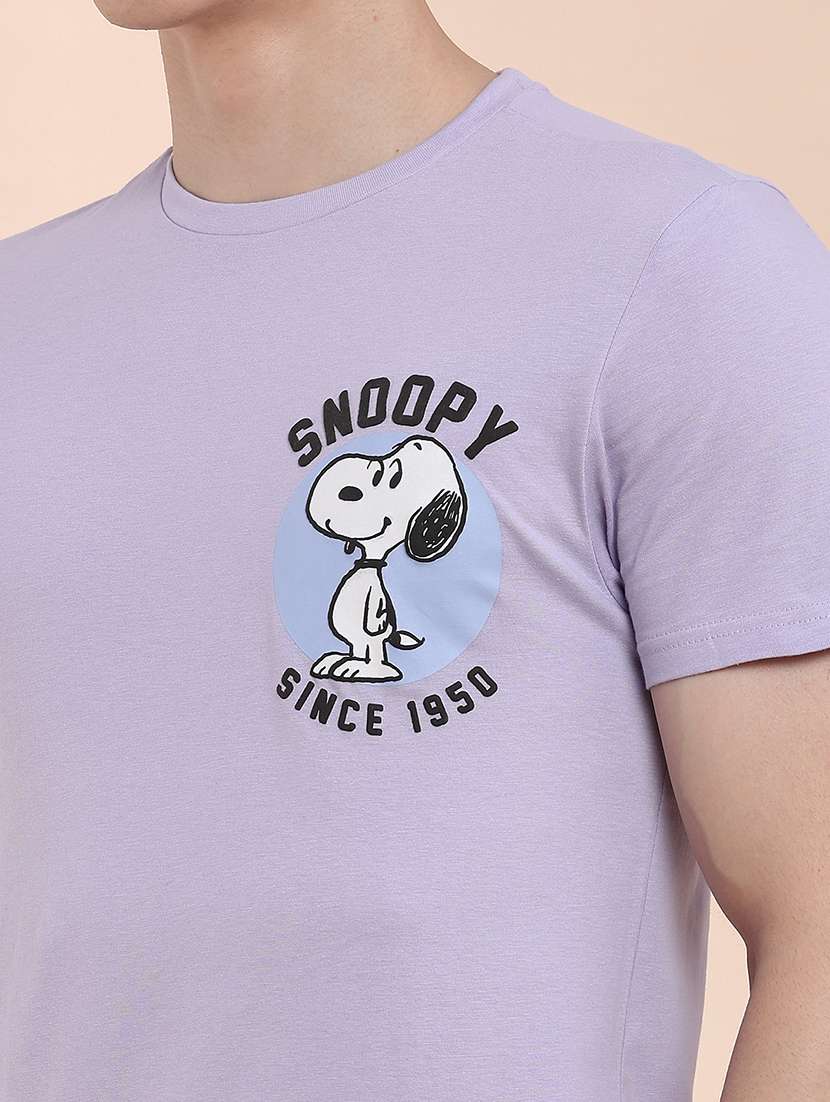 Men Printed Short Sleeve Slim Fit T-shirt - 22410726 -  Standard Image - 1