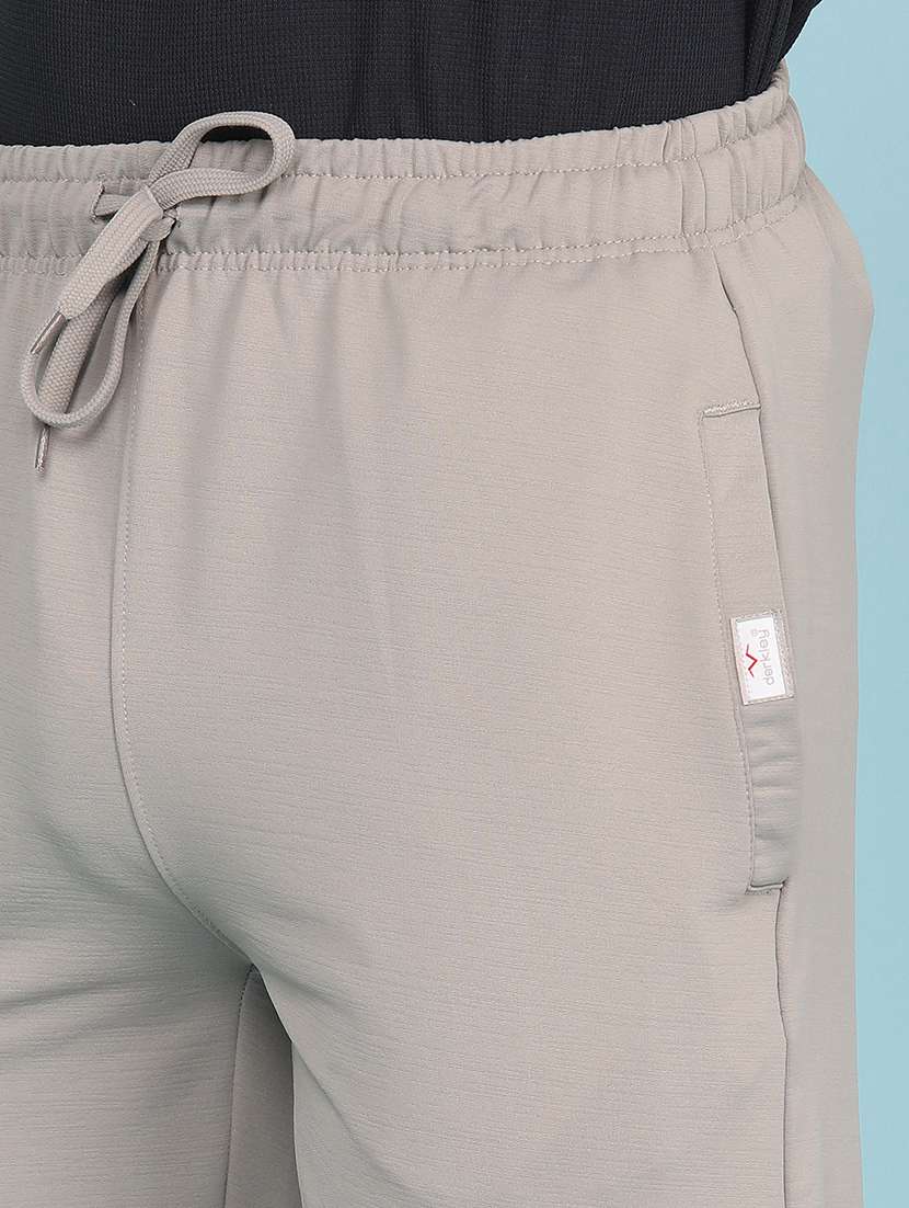 men solid mid rise full length track pant - 22410738 -  Standard Image - 1