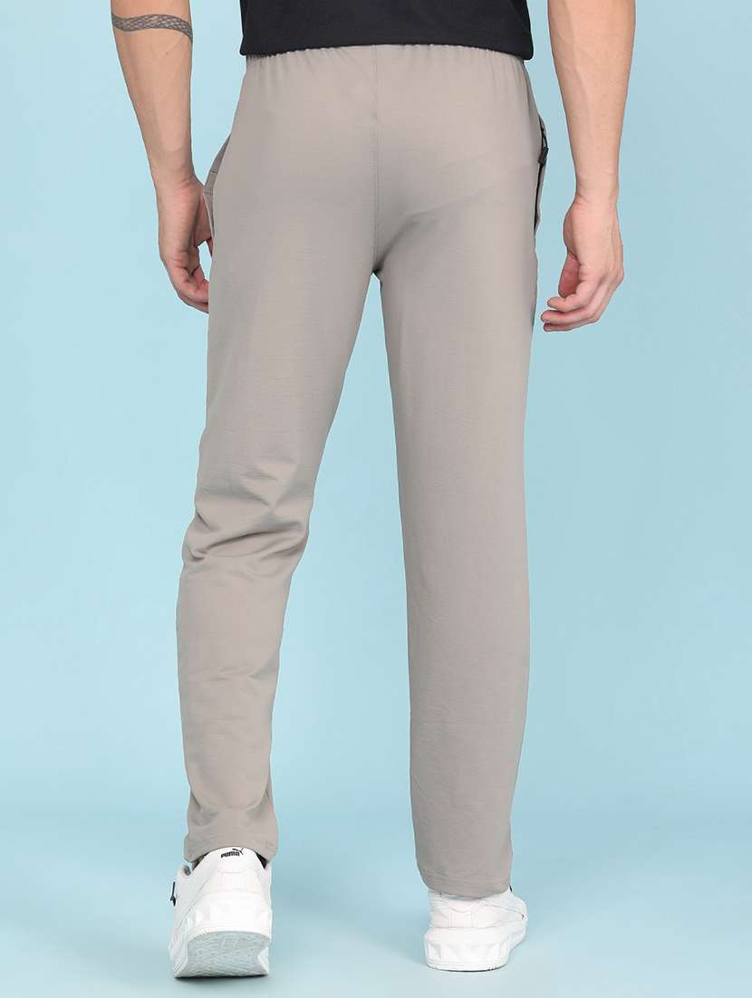men solid mid rise full length track pant - 22410738 -  Standard Image - 4