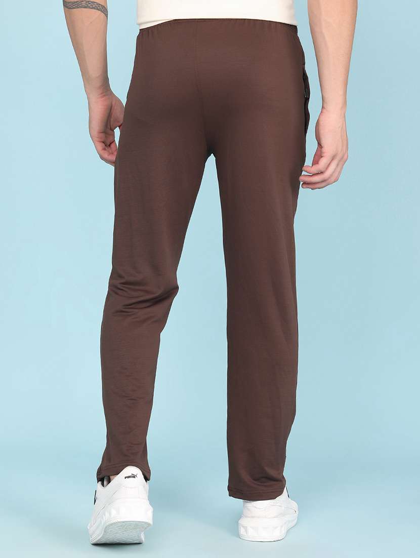 men solid mid rise full length track pant - 22410739 -  Standard Image - 4