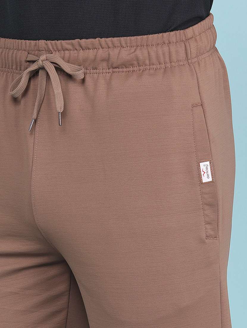 men solid mid rise full length track pant - 22410740 -  Standard Image - 1