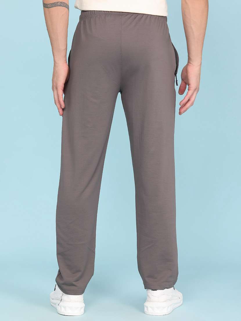 men solid mid rise full length track pant - 22410741 -  Standard Image - 4
