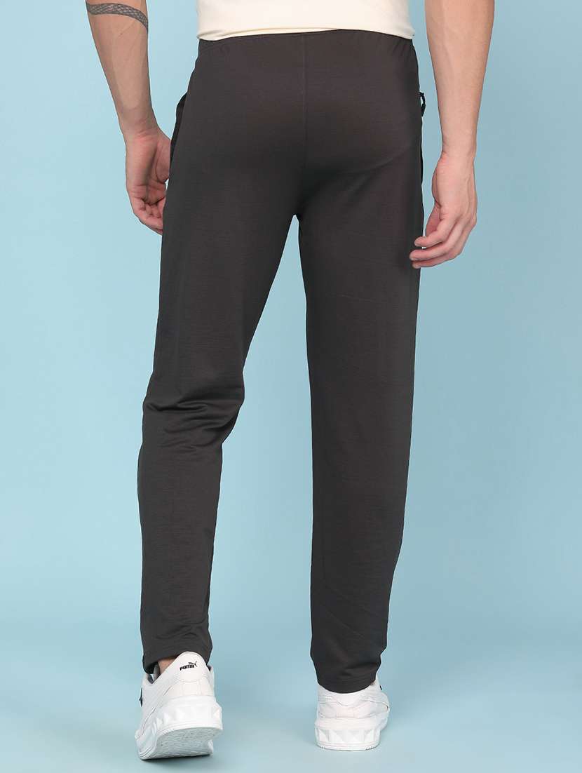 men solid mid rise full length track pant - 22410742 -  Standard Image - 4