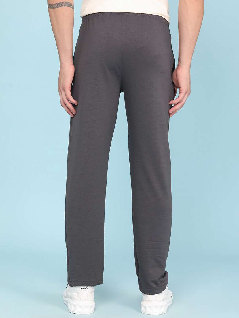 men solid mid rise full length track pant - 22410743 -  Standard Image - 4