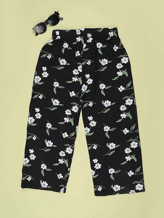girls printed mid rise casual trouser - 22410770 -  Standard Image - 1