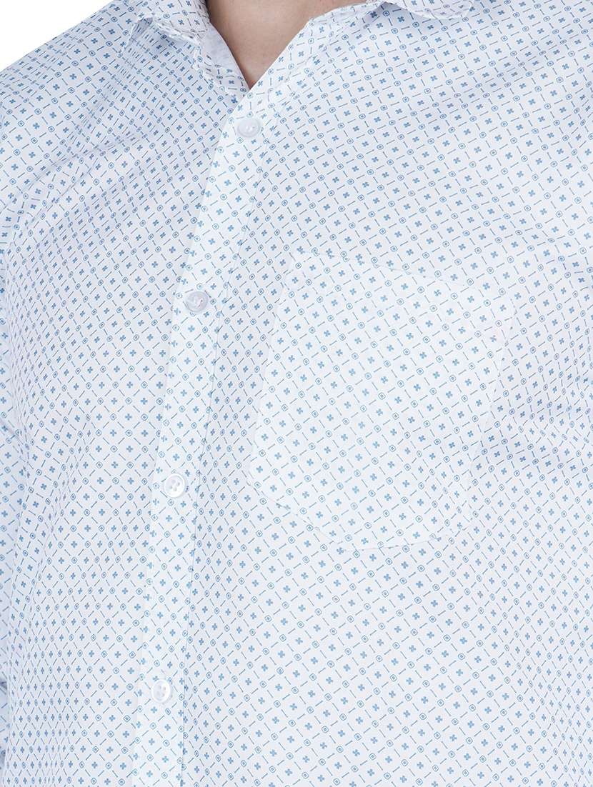 men printed collared long sleeve casual shirt - 22410811 -  Standard Image - 1