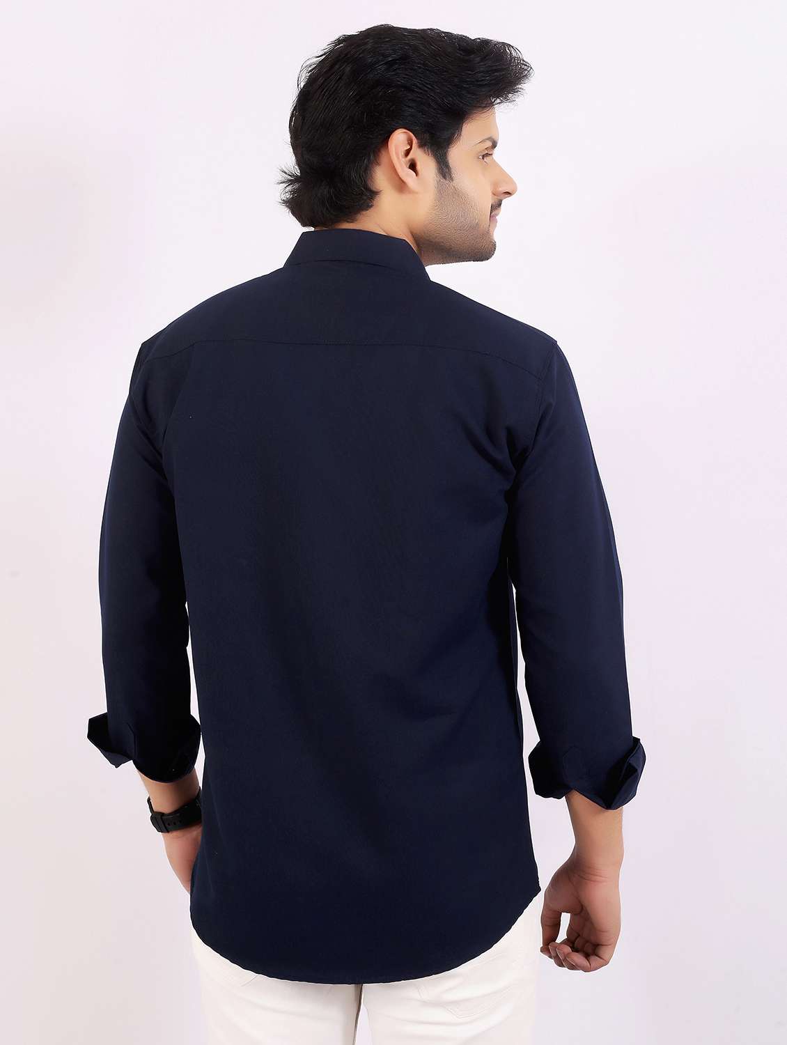 women solid collared long sleeve casual shirt - 22410817 -  Standard Image - 1