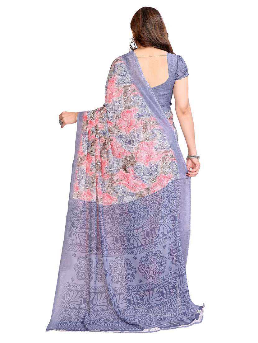 women pack of 2 printed combo saree with blouse - 22410975 -  Standard Image - 1