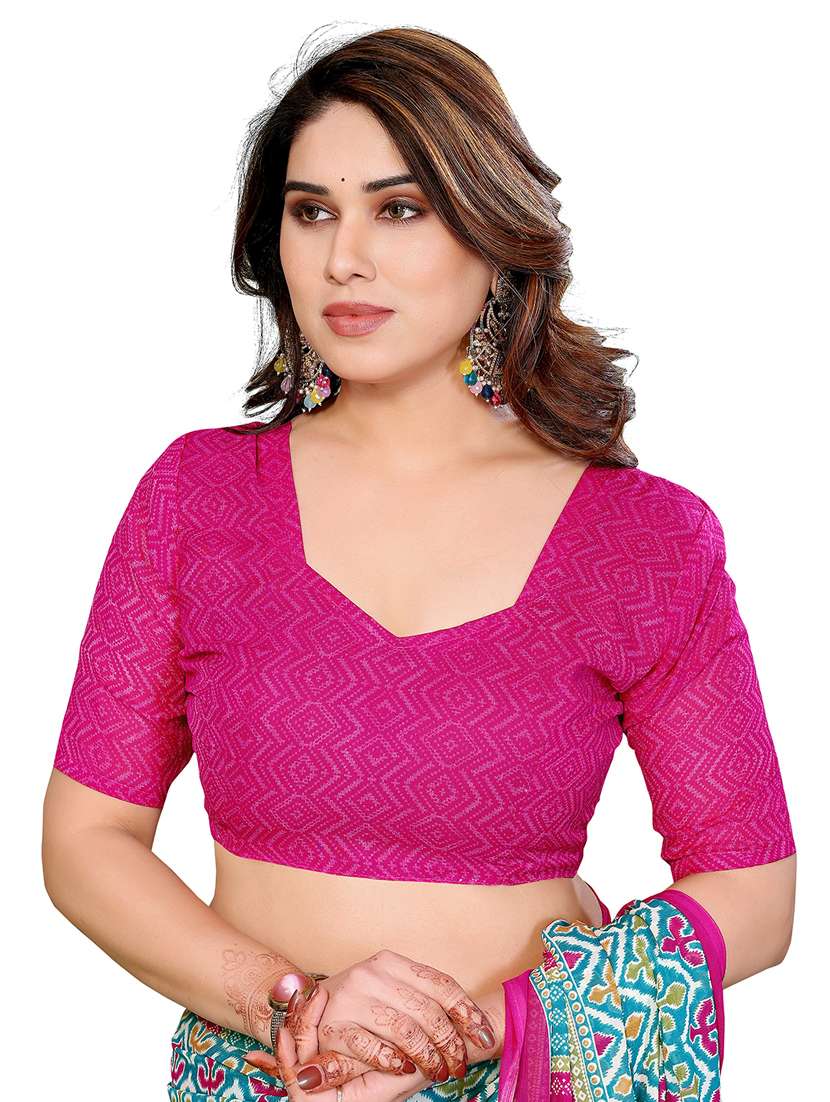 women pack of 2 printed combo saree with blouse - 22410975 -  Standard Image - 4